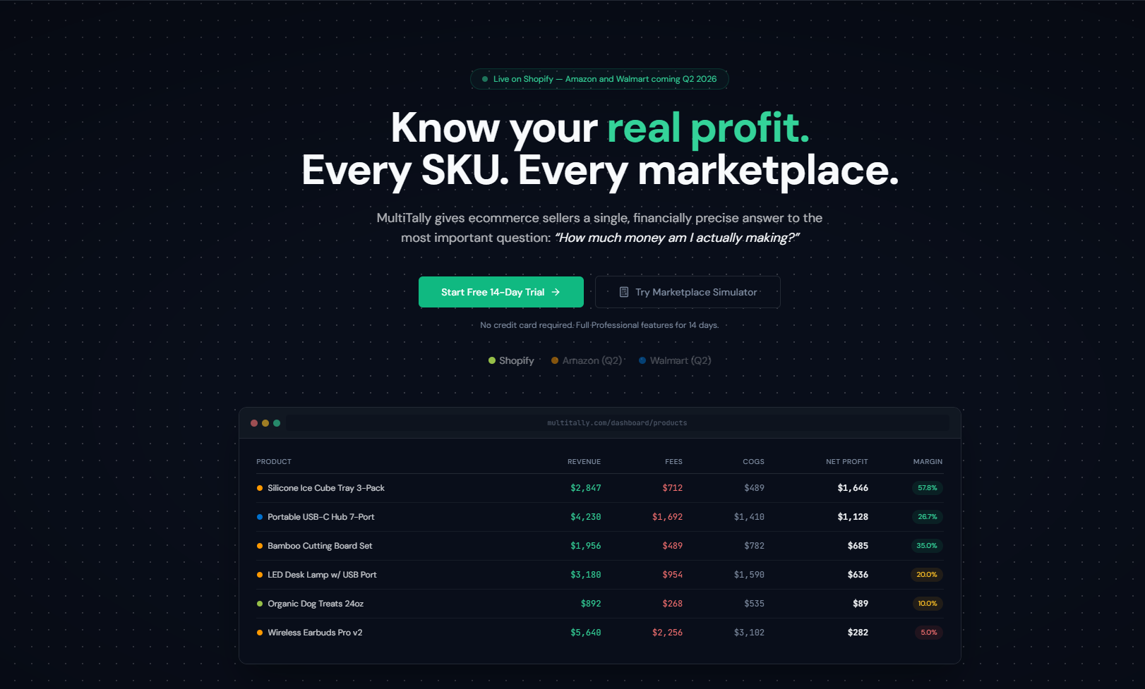 MultiTally dashboard screenshot